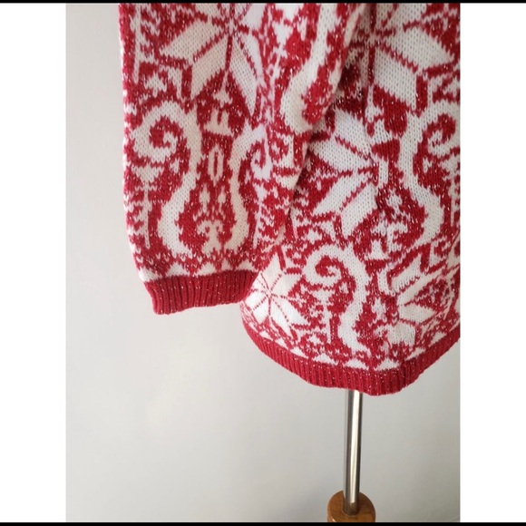Vintage Winter Sweater Snowflake Sparkly | M - Picture 5 of 7